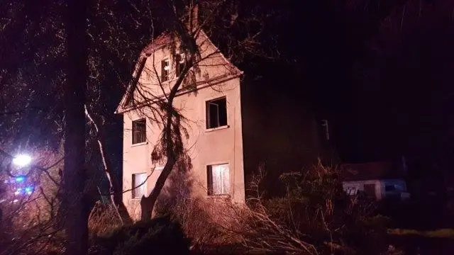 Pożar przy ul. II Armii Wojska Polskiego w Bolesławcu