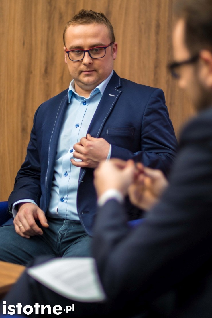 Przed wywiadem w studio Bolesławiec w hotelu Centrum