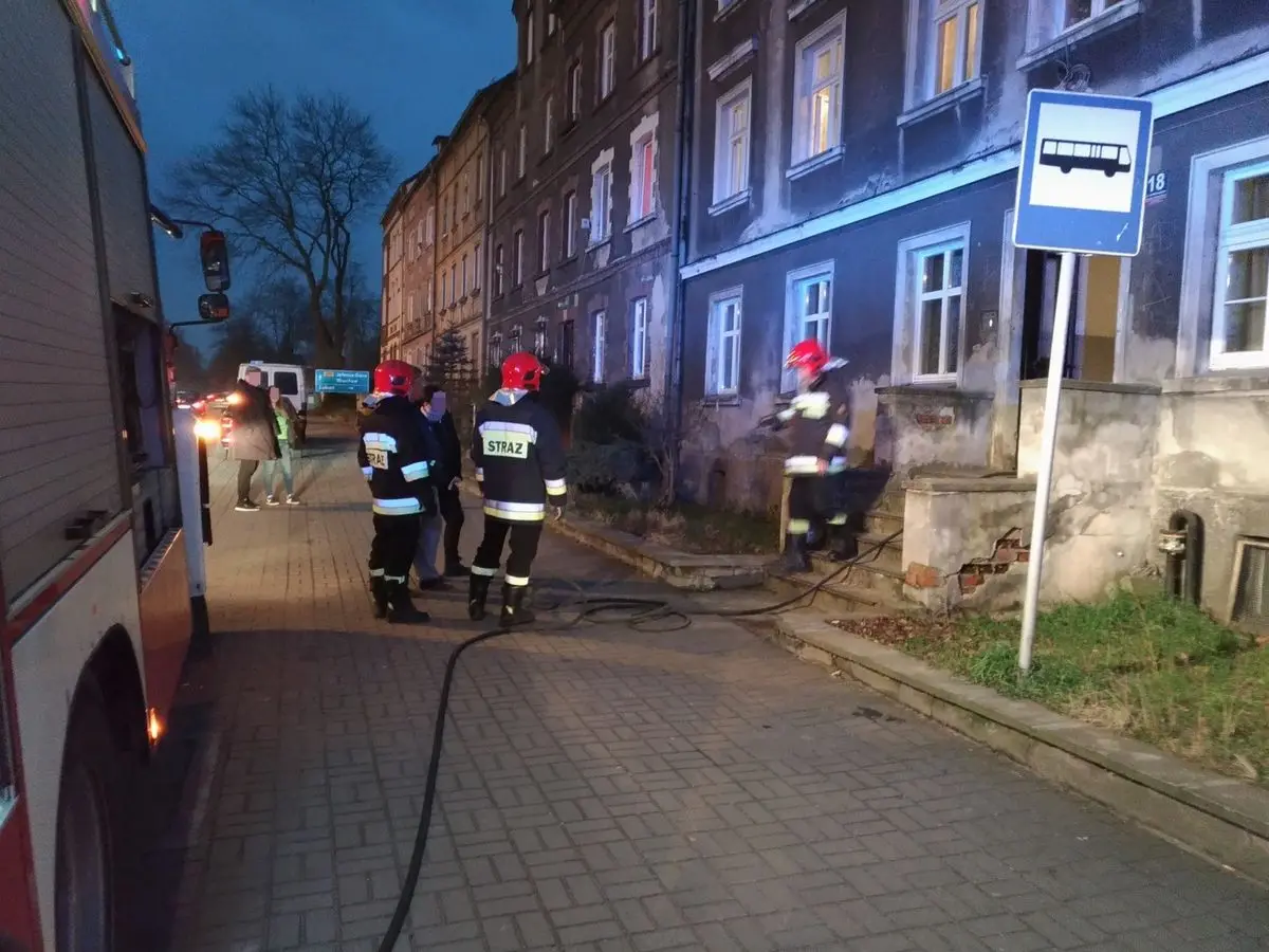 Wozy strażackie przy ul. Garncarskiej