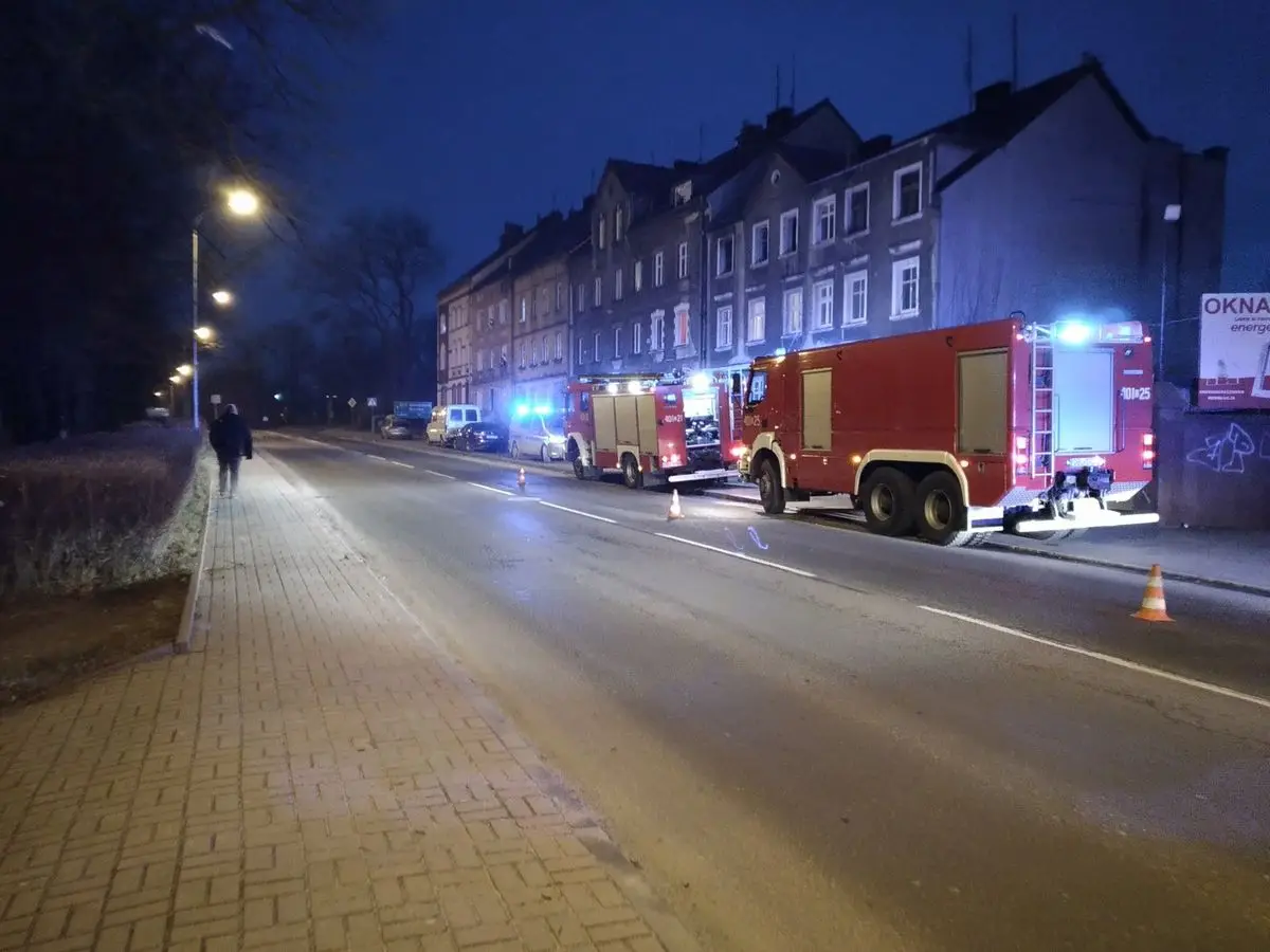 Wozy strażackie przy ul. Garncarskiej