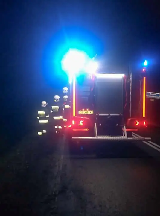 Auto wypadło z drogi koło Parzyc