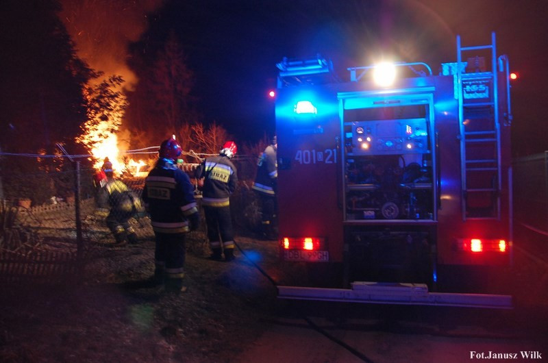 Pożar altany przy Śluzowej