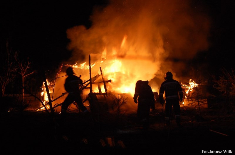 Pożar altany przy Śluzowej