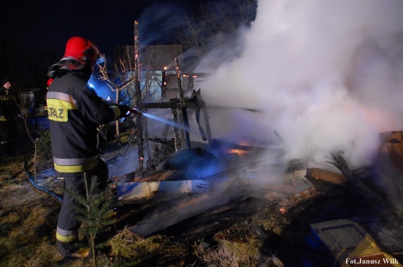 Pożar altany przy Śluzowej