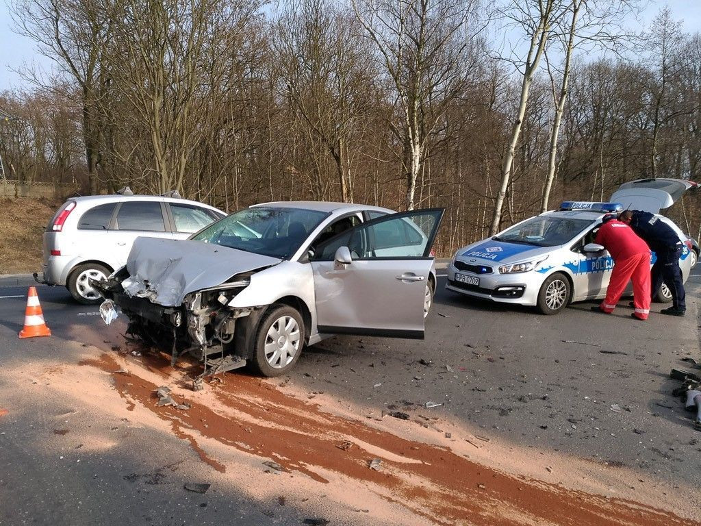 Zderzenie aut na ul. Kościuszki