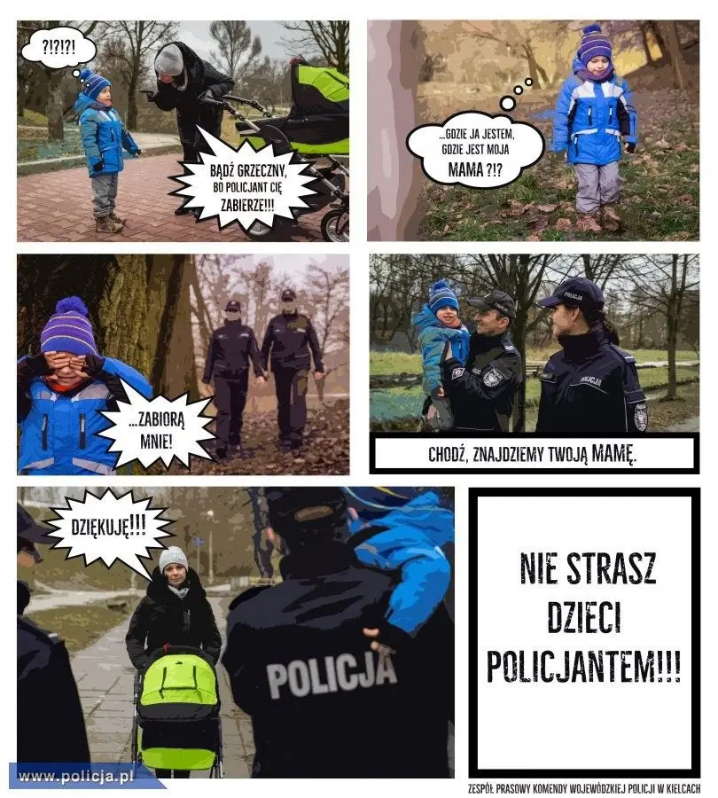 Rodzicu, nie strasz dziecka policjantem!!!