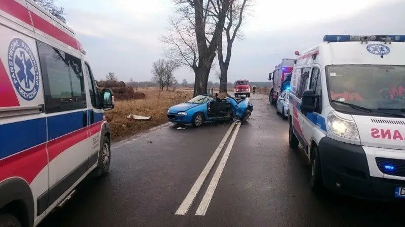 Wypadek między Gromadką a Wierzbową. 29-letnia Ukrainka w ciężkim stanie