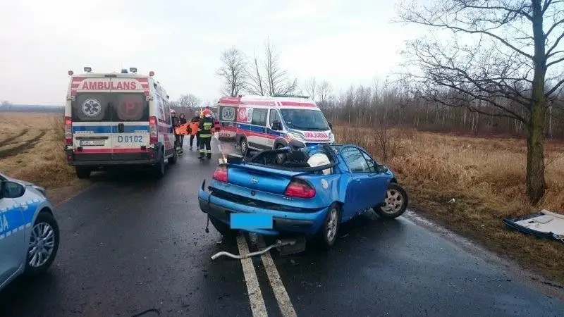 Wypadek między Gromadką a Wierzbową. 29-letnia Ukrainka w ciężkim stanie