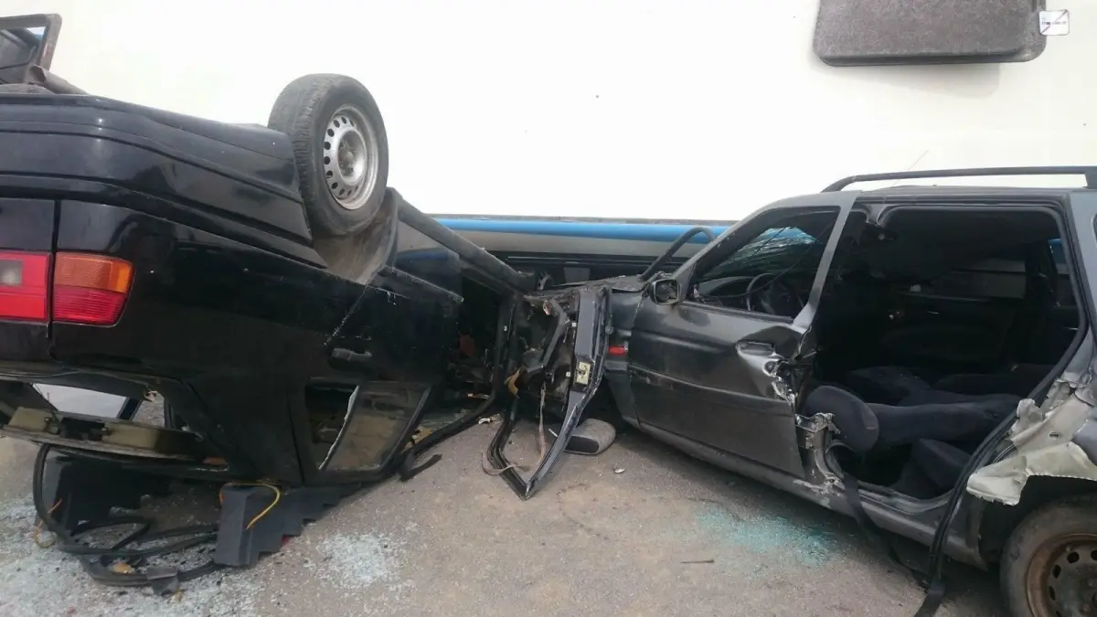 Nasi strażacy na widowiskowych ćwiczeniach na S3