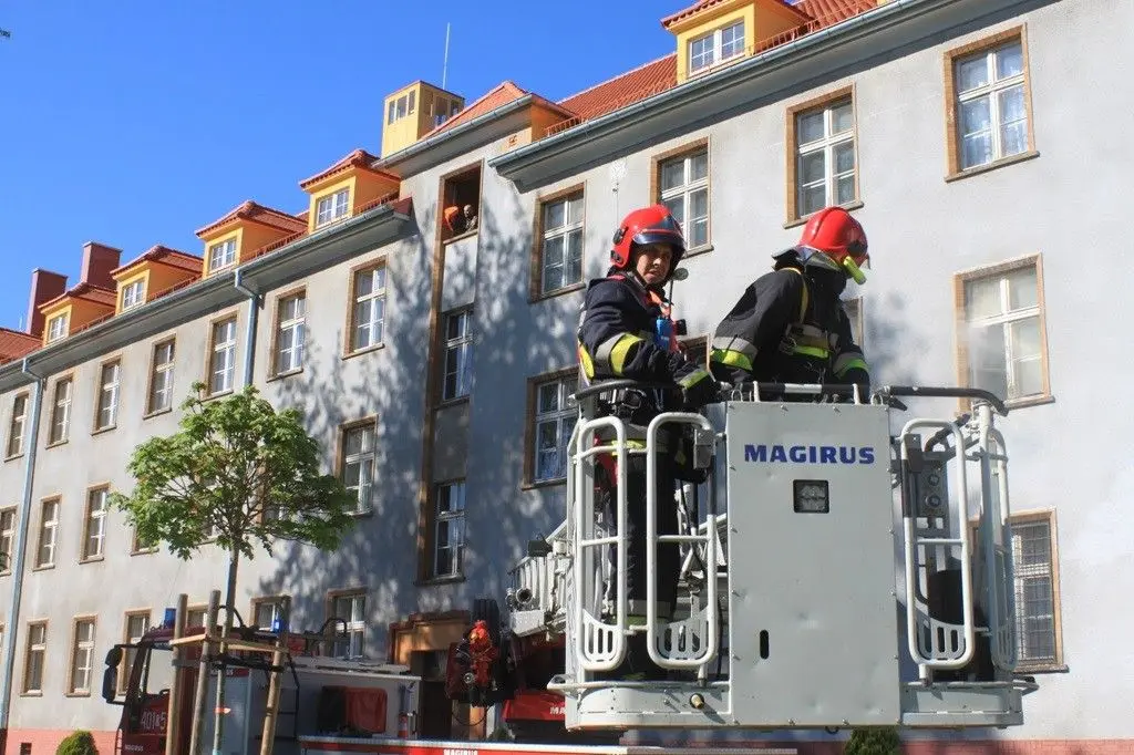 Alarm pożarowy w 23 Śląskim Pułku Artylerii