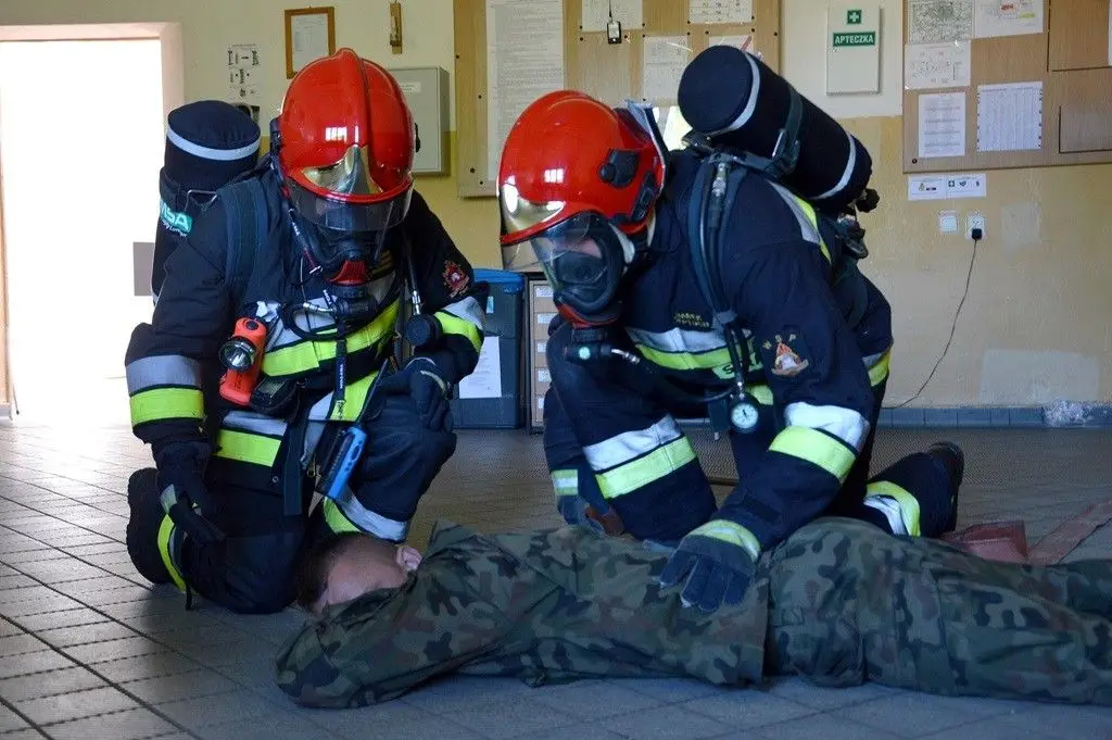 Alarm pożarowy w 23 Śląskim Pułku Artylerii