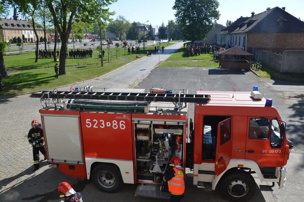 Alarm pożarowy w 23 Śląskim Pułku Artylerii