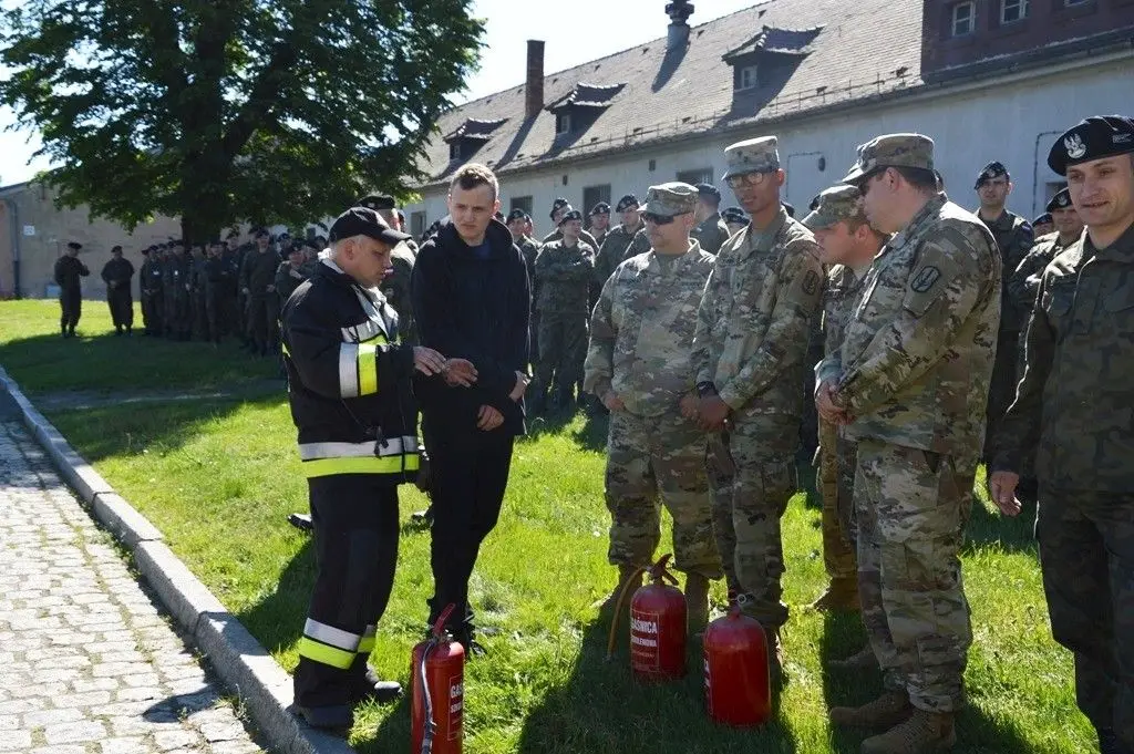 Alarm pożarowy w 23 Śląskim Pułku Artylerii