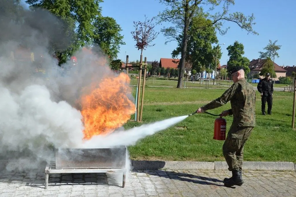 Alarm pożarowy w 23 Śląskim Pułku Artylerii