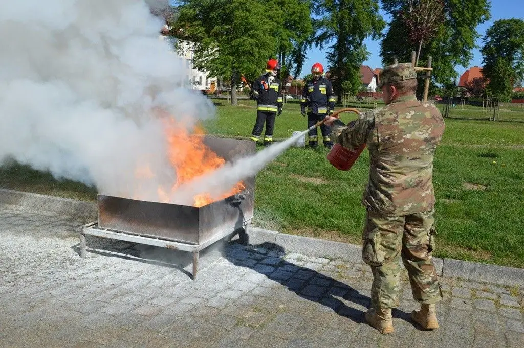 Alarm pożarowy w 23 Śląskim Pułku Artylerii