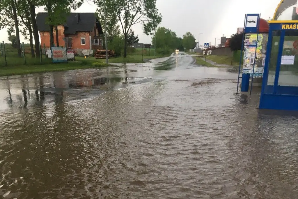 Oberwanie chmury nad Kraśnikiem