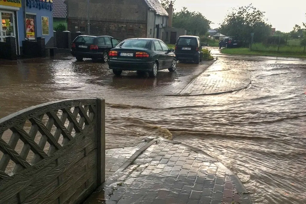 Oberwanie chmury nad Kraśnikiem