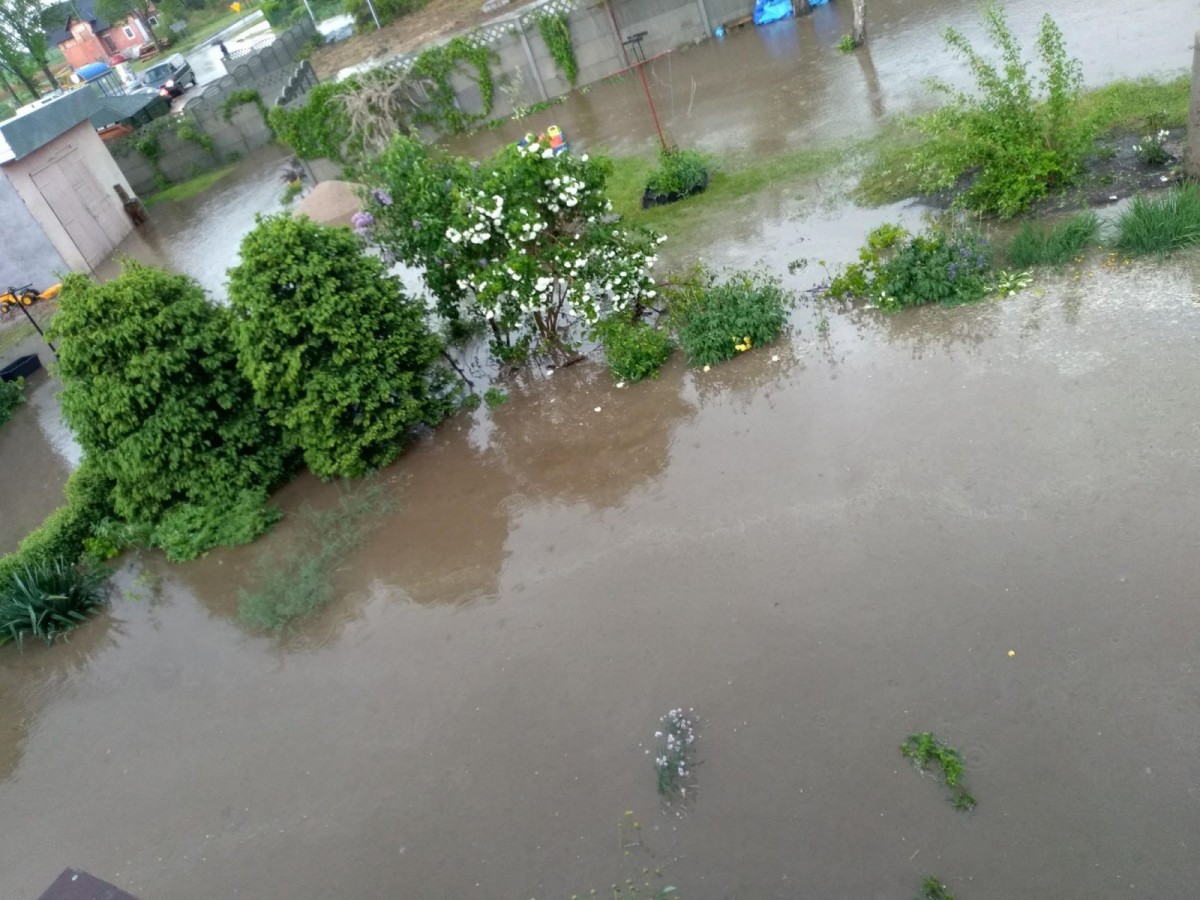 Zalane podwórka w Kraśniku Dolnym