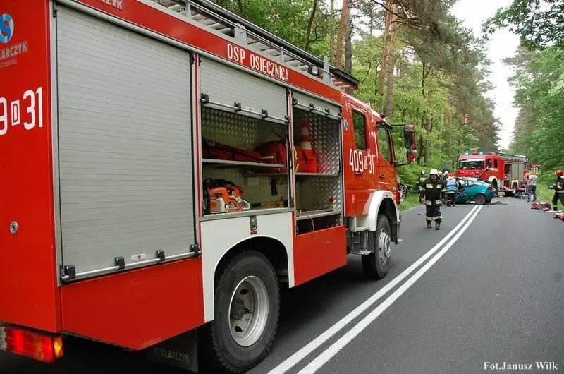 Wypadek za Dobrą k. Bolesławca