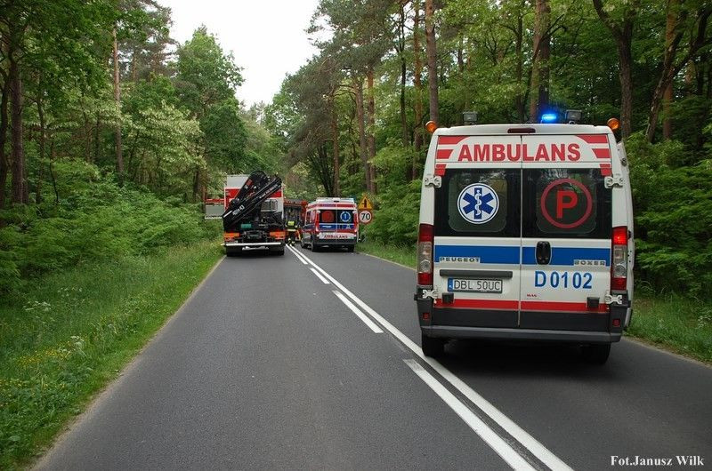 Wypadek za Dobrą k. Bolesławca