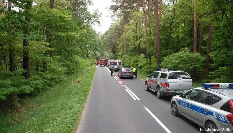 Wypadek za Dobrą k. Bolesławca