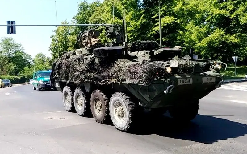 Посилений рух транспортних засобів армії США в Болеславці