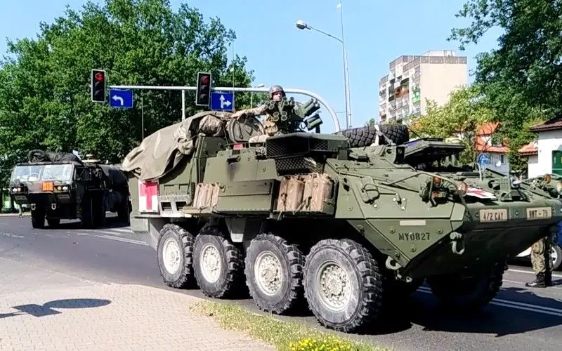 Wzmożony ruch pojazdów US Army w Bolesławcu