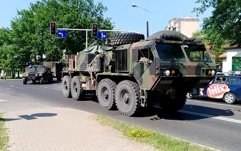 Wzmożony ruch pojazdów US Army w Bolesławcu