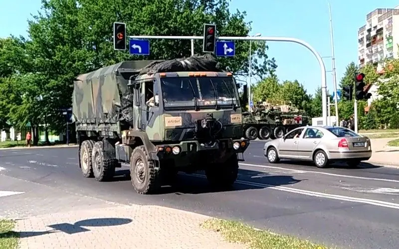 Wzmożony ruch pojazdów US Army w Bolesławcu