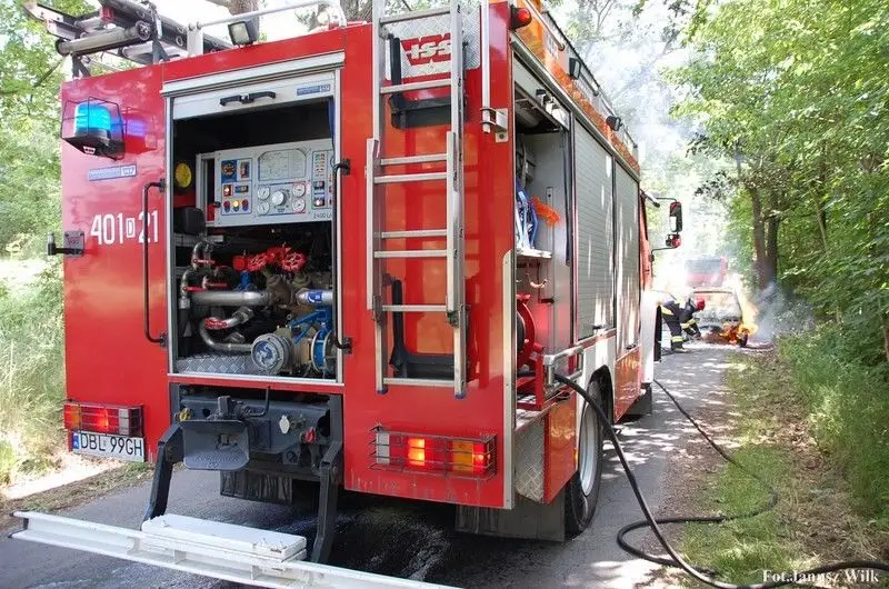Auto spłonęło w Rakowicach