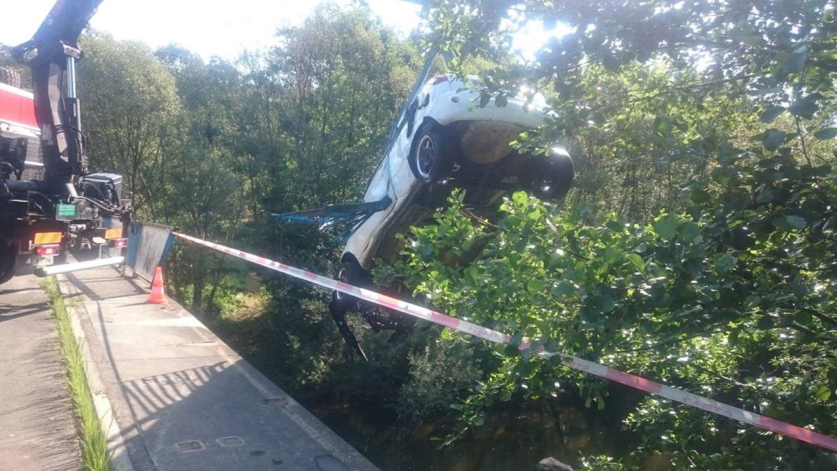 Samochód wpadł do rzeki