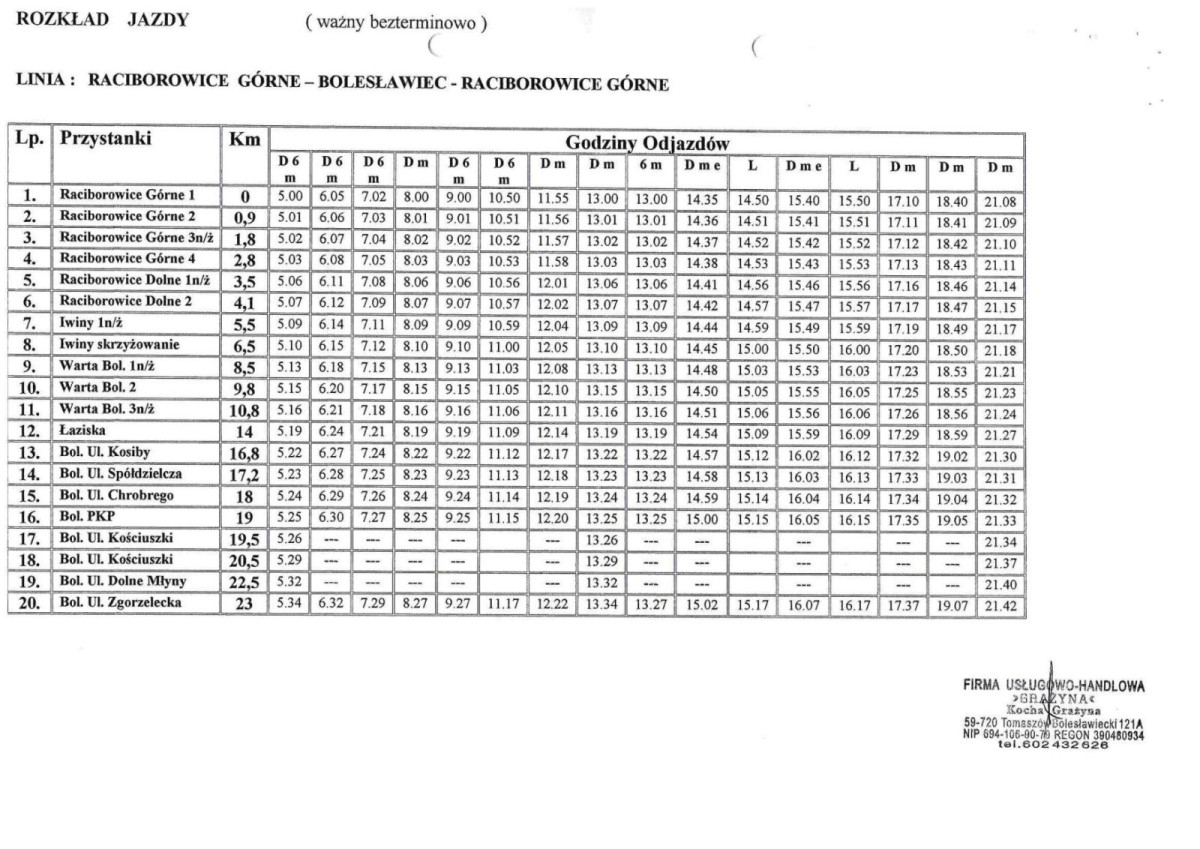Jak dojechać do gminy Bolesławiec? Publikujemy rozkłady