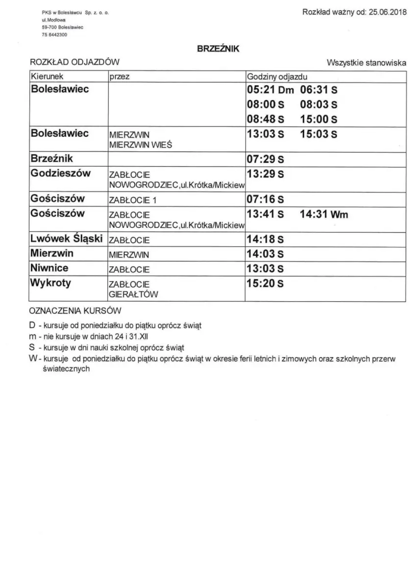 Jak dojechać do gminy Bolesławiec? Publikujemy rozkłady