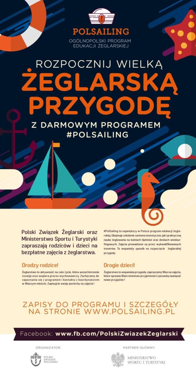 Ruszyły zapisy dzieci do darmowego programu edukacji żeglarskiej Polsailing 2018