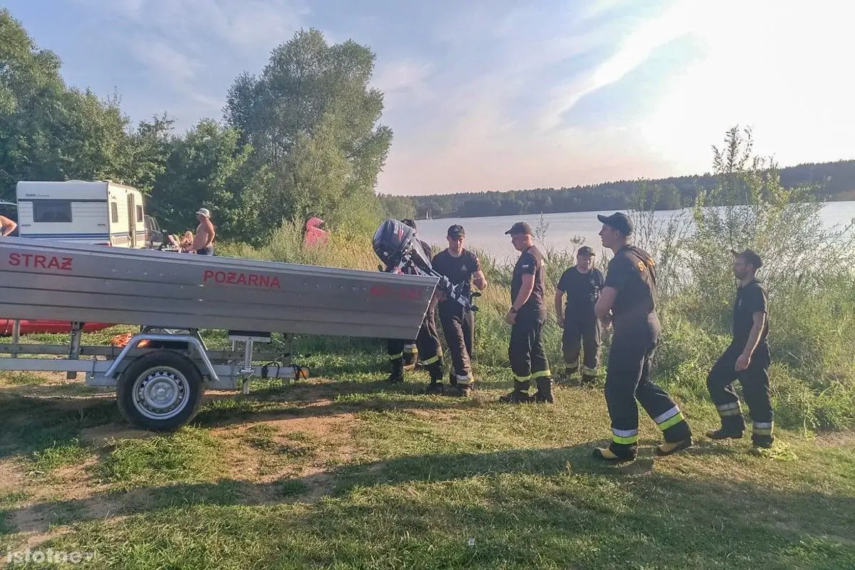 Akcja szukania topielca na Krępnicy