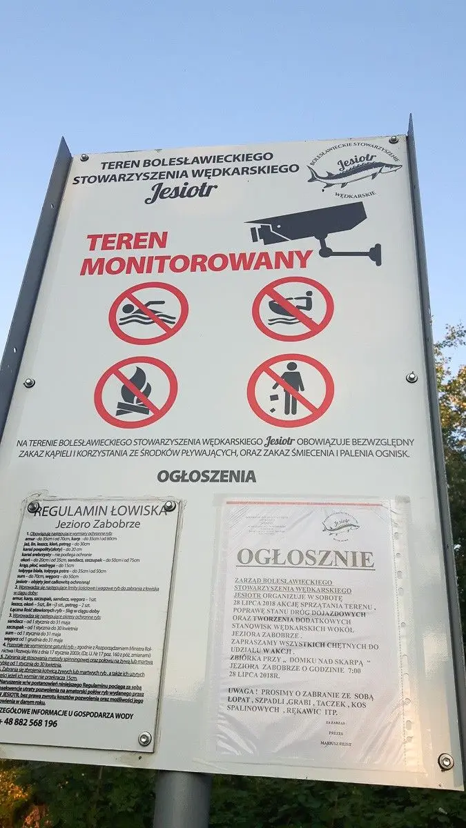 Jezioro Zabobrze tylko dla wędkarzy!
