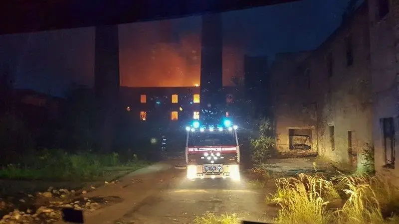 Nawałnica i pożar byłej klinkierni w Nowogrodźcu
