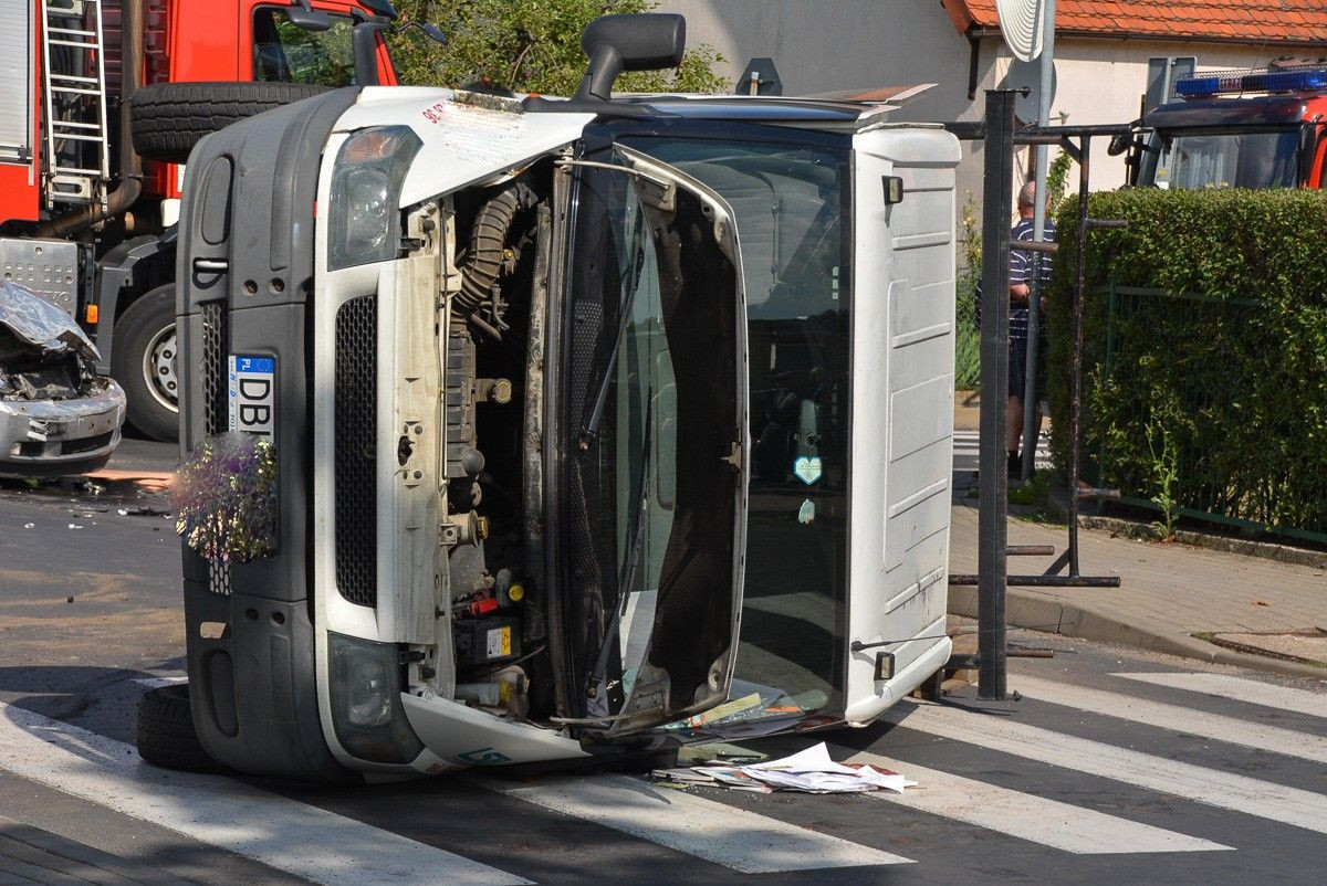 Wypadek na skrzyżowaniu Staszica z Góralską