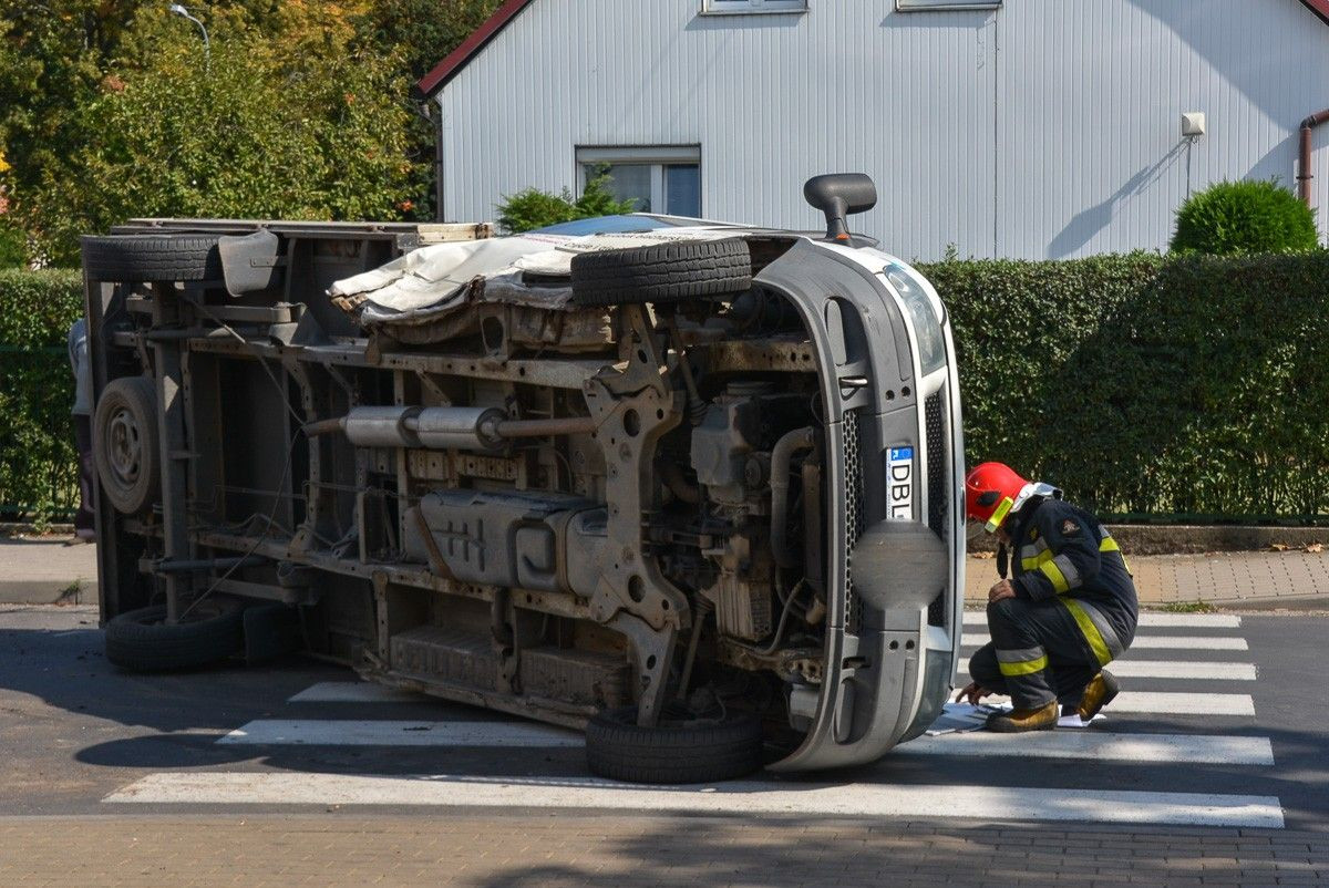 Wypadek na skrzyżowaniu Staszica z Góralską