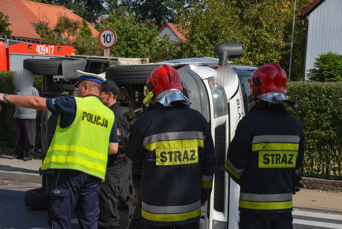 Wypadek na skrzyżowaniu Staszica z Góralską