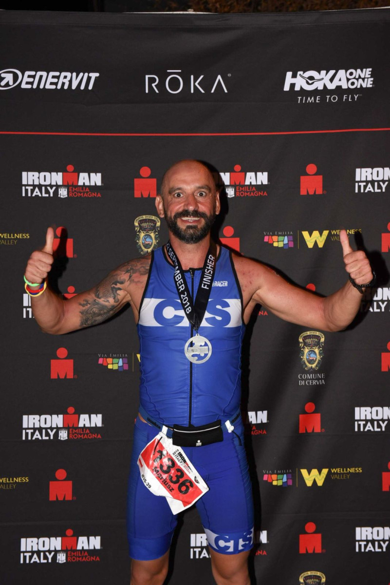 Mariusz Kozak ukończył triatlon we Włoszech