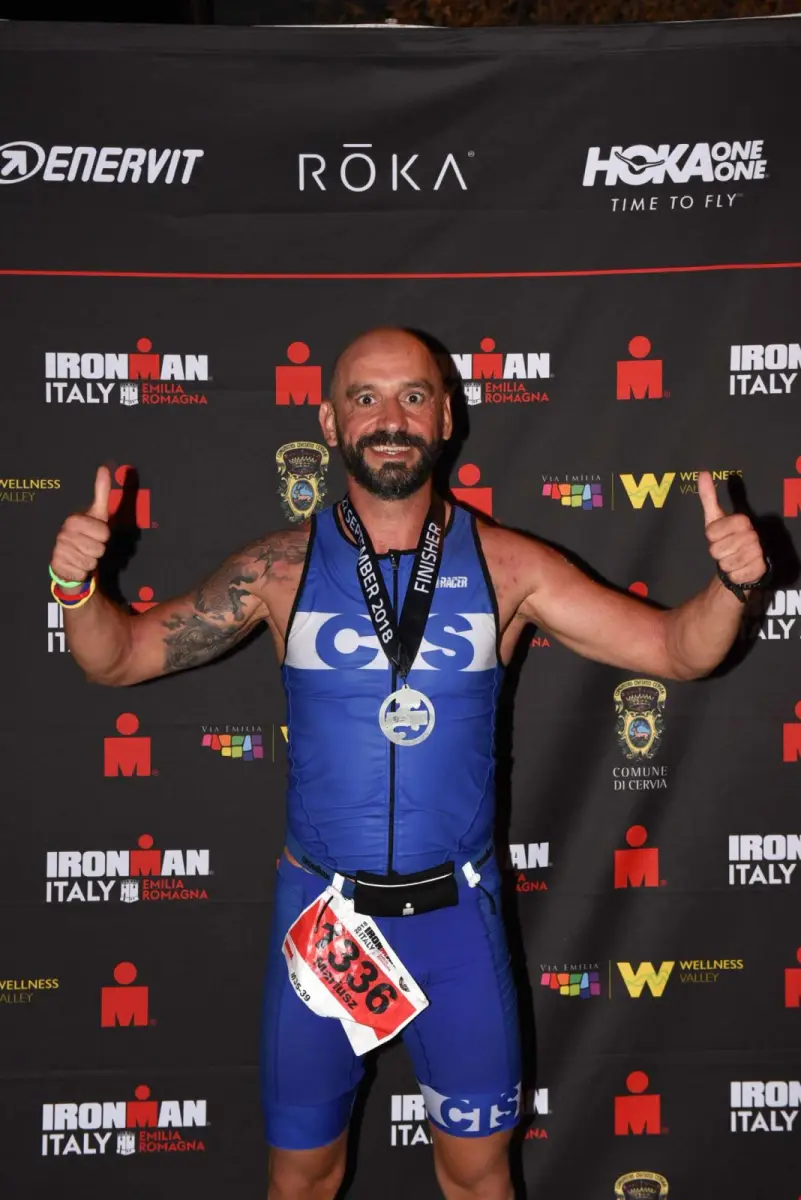 Mariusz Kozak ukończył triatlon we Włoszech