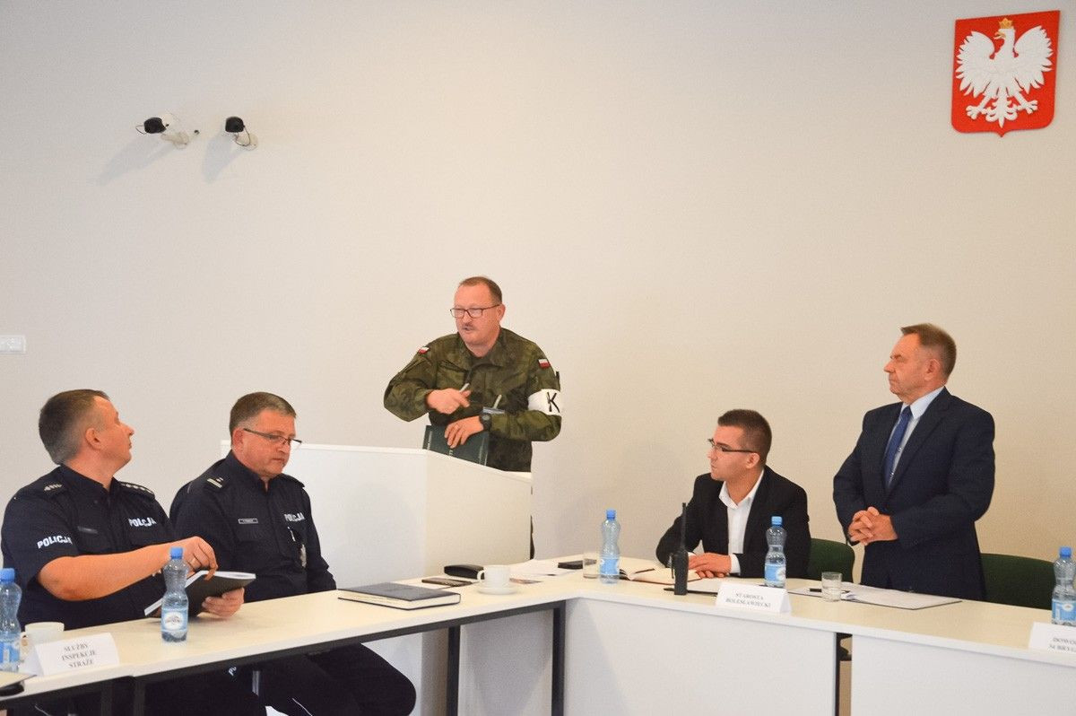 Starostwo: spotkanie koordynacyjne w ramach ćwiczeń Borsuk-18