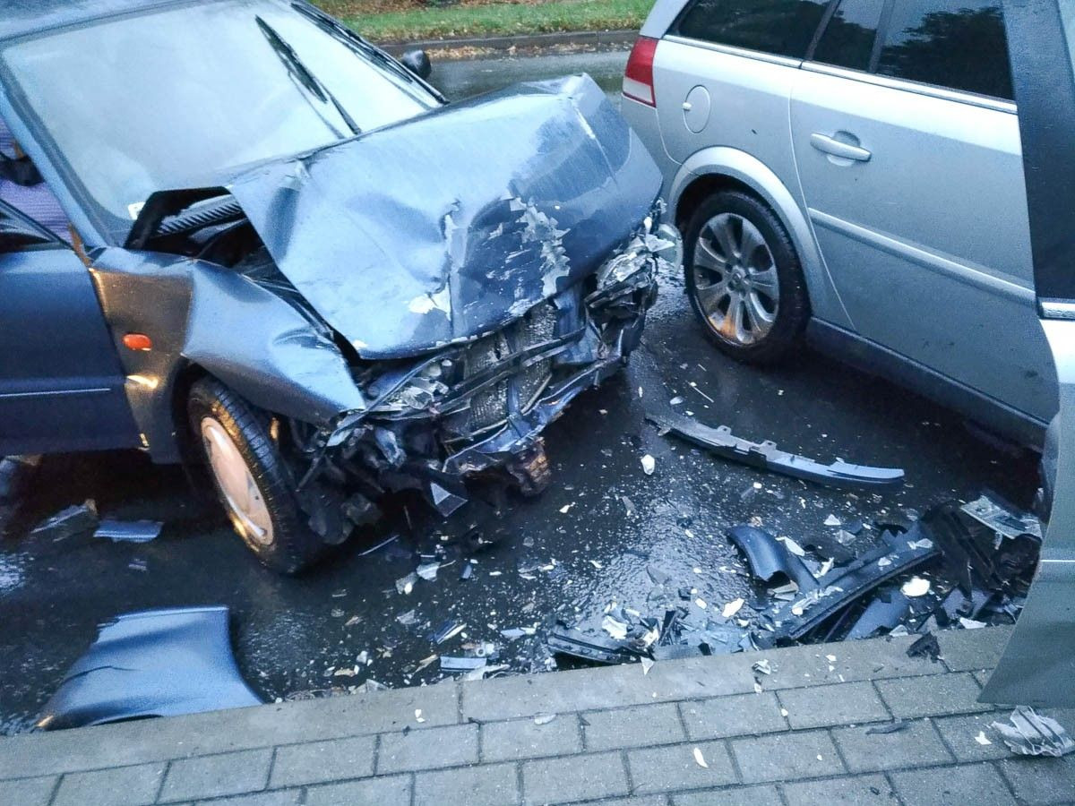 Wypadek na ul. Garncarskiej w Bolesławcu