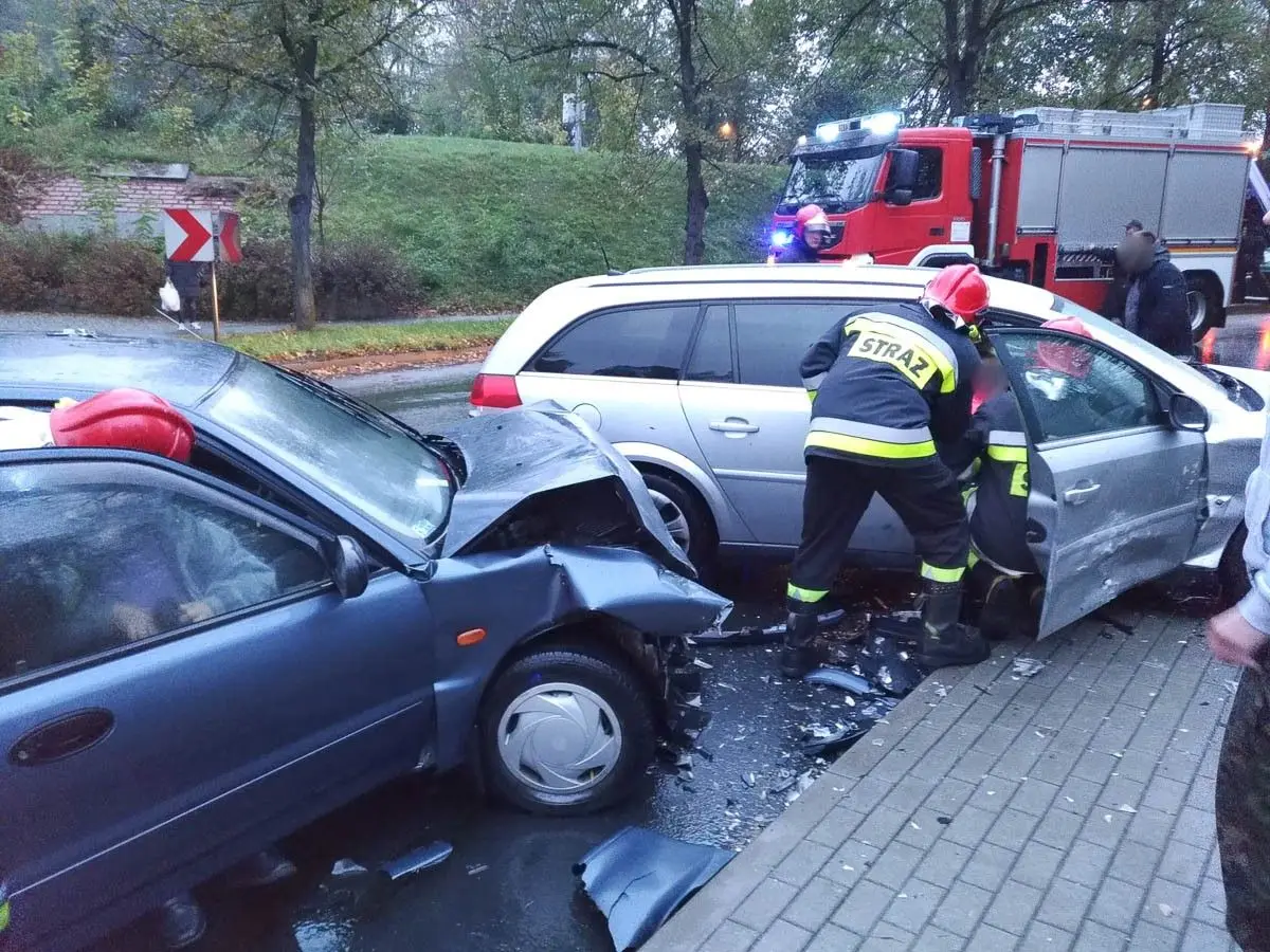 Wypadek na ul. Garncarskiej w Bolesławcu