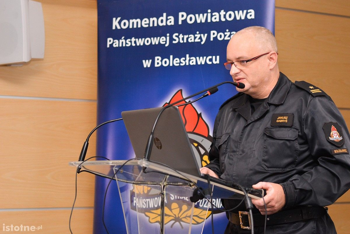 Konferencja Komendy Powiatowej PSP w Bolesławcu w sali BOK – MCC