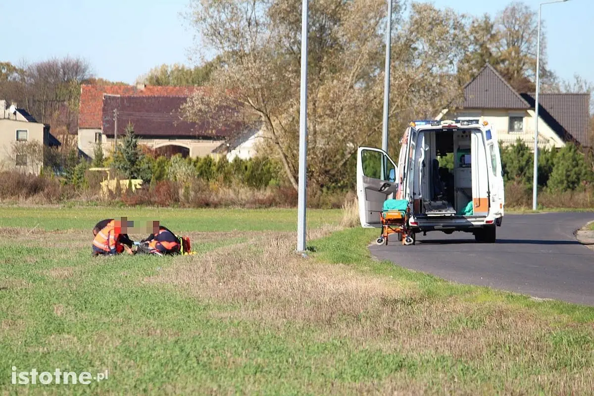 Wypadek motocyklisty w Kraśniku Górnym