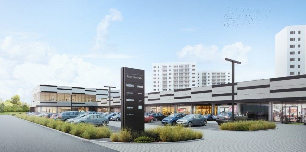 Wizualizacja Parku Handlowego Stary Dworzec w Bolesławcu