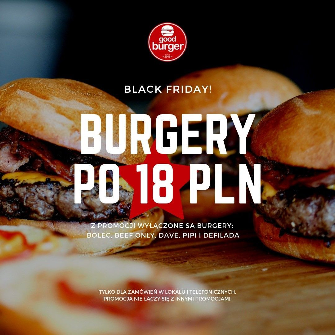 Good Burger Steak&Bar Bolesławiec zaprasza na Black Friday