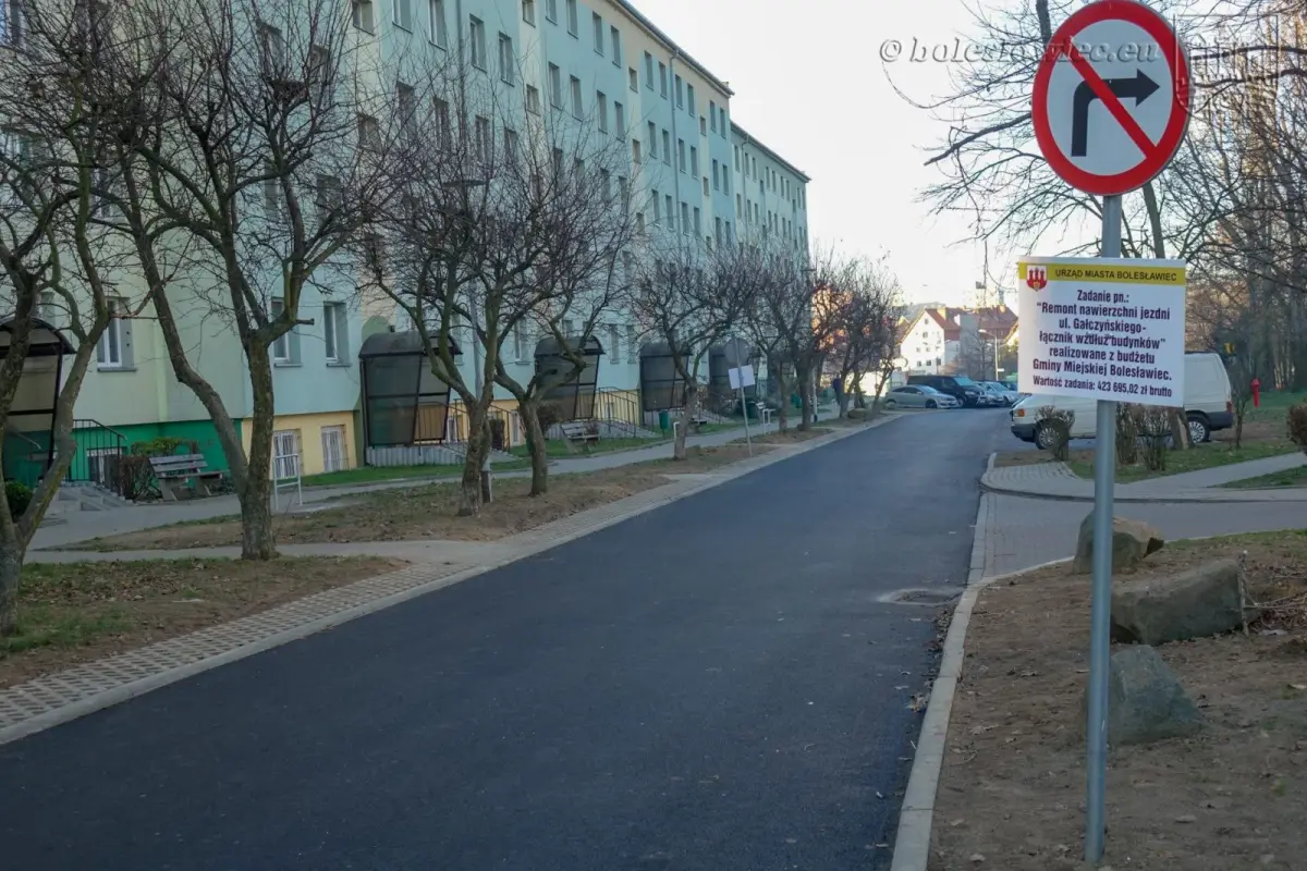 Nowa nawierzchnia przy Gałczyńskiego w Bolesławcu